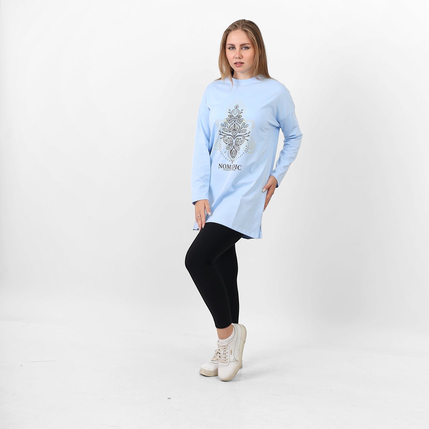 Long Sleeve T-Shirt -2653-BABYBLUE