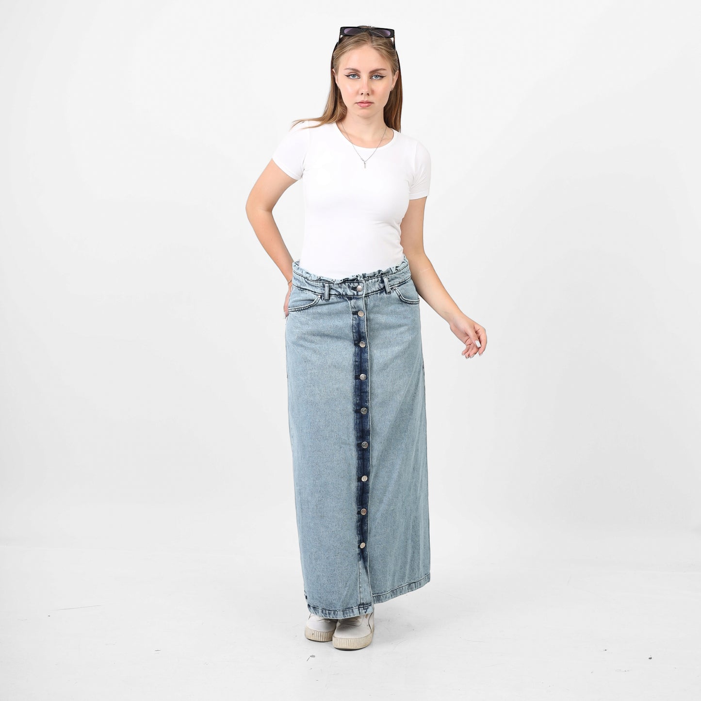 skirt jens-6368-light blue