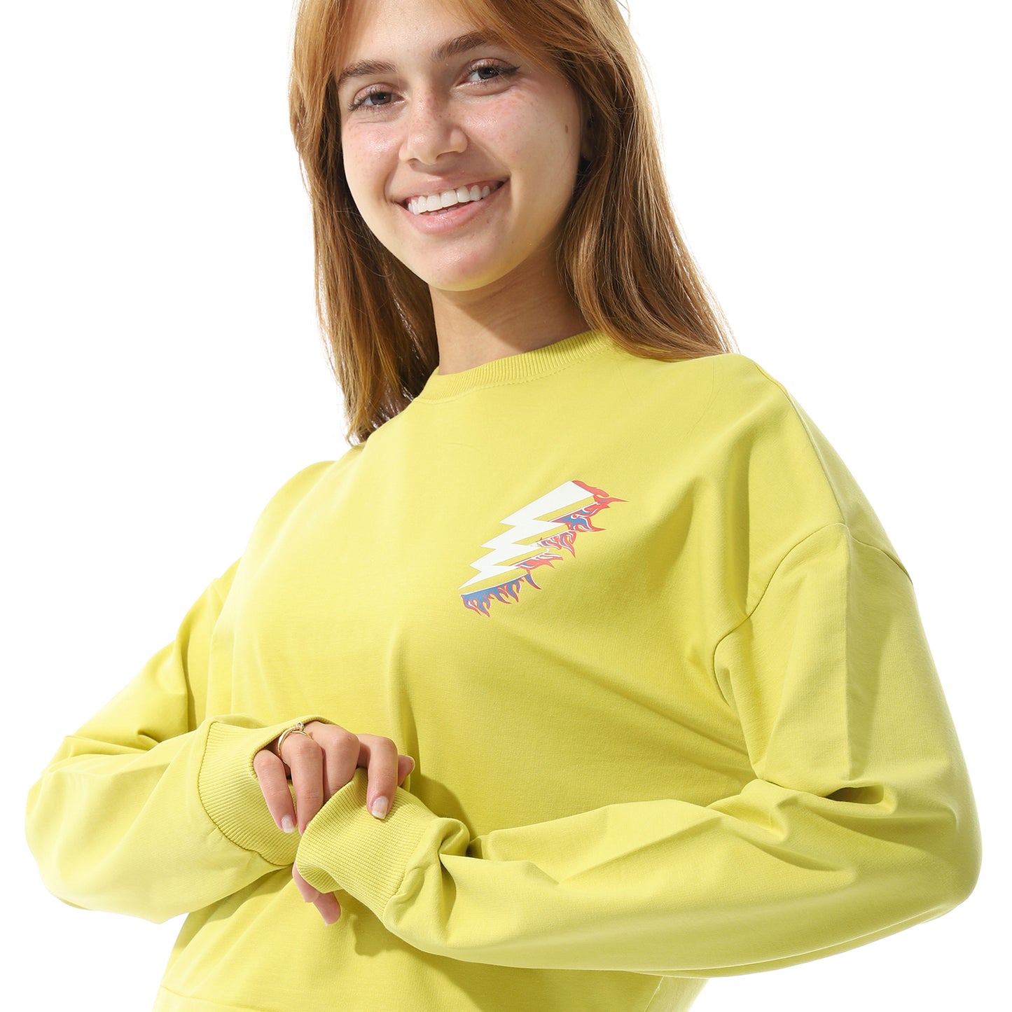 sweet shirt-8667-yellow