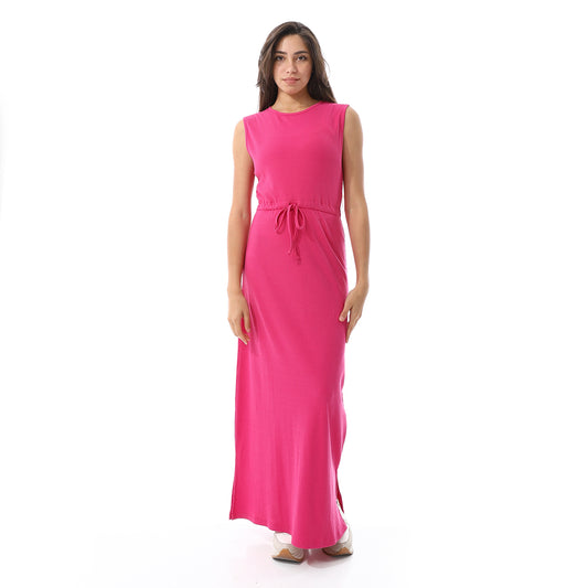 basic dress-4833-fushia