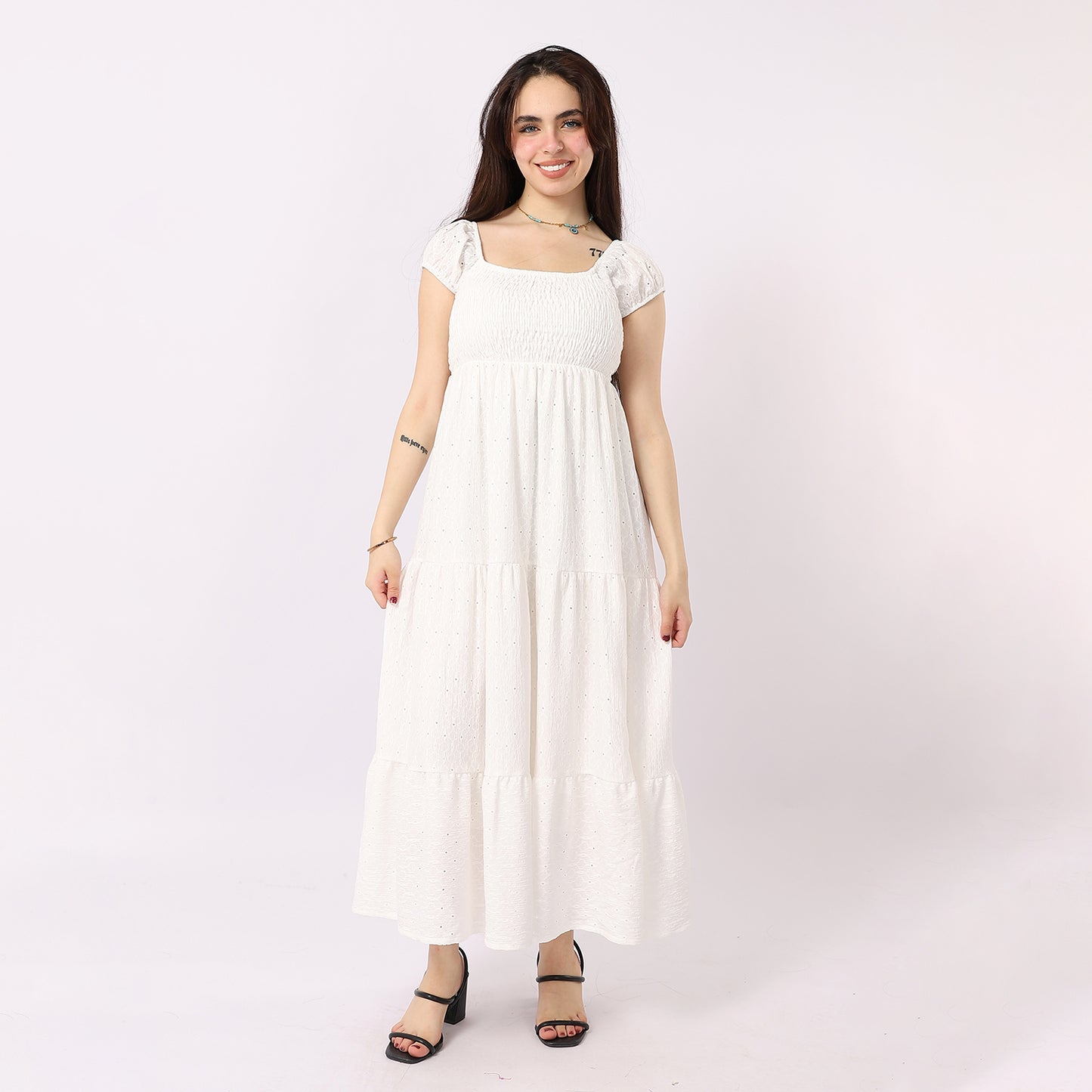 Off-Shoulder Dress - 4774 - WHITE