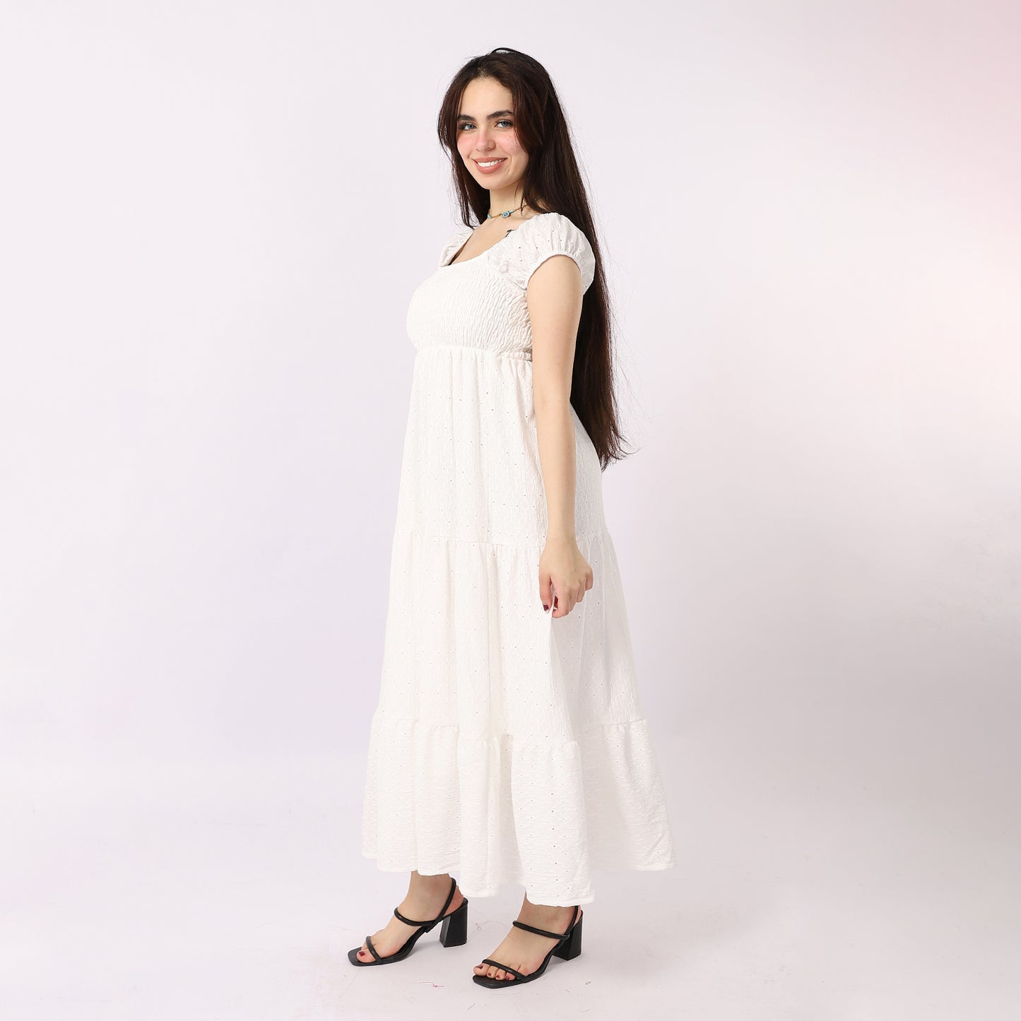 Off-Shoulder Dress - 4774 - WHITE