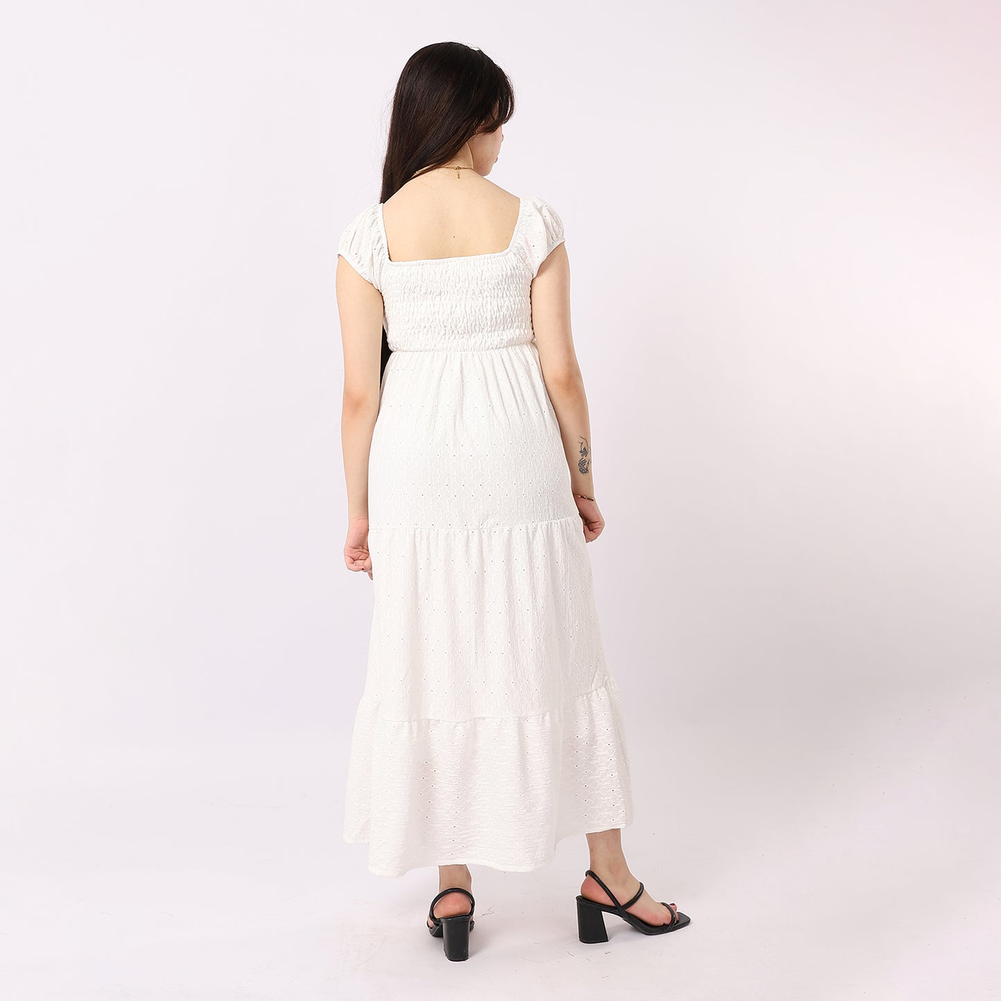 Off-Shoulder Dress - 4774 - WHITE